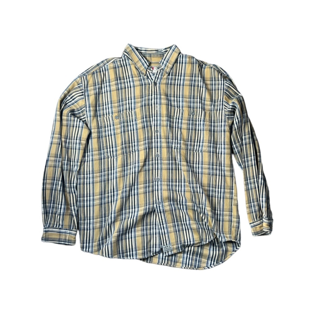 vintage yellow levi’s heavyweight flannel